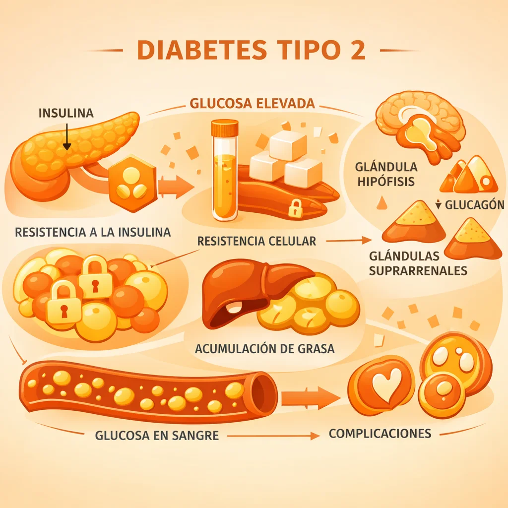 Diabetes Tipo 2: Fisiopatología, Control Glucémico y Tratamiento Actual