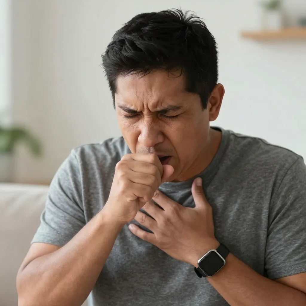 Persona con tos crónica