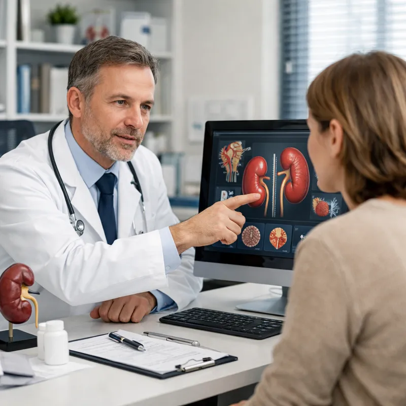 Consulta médica sobre problemas renales