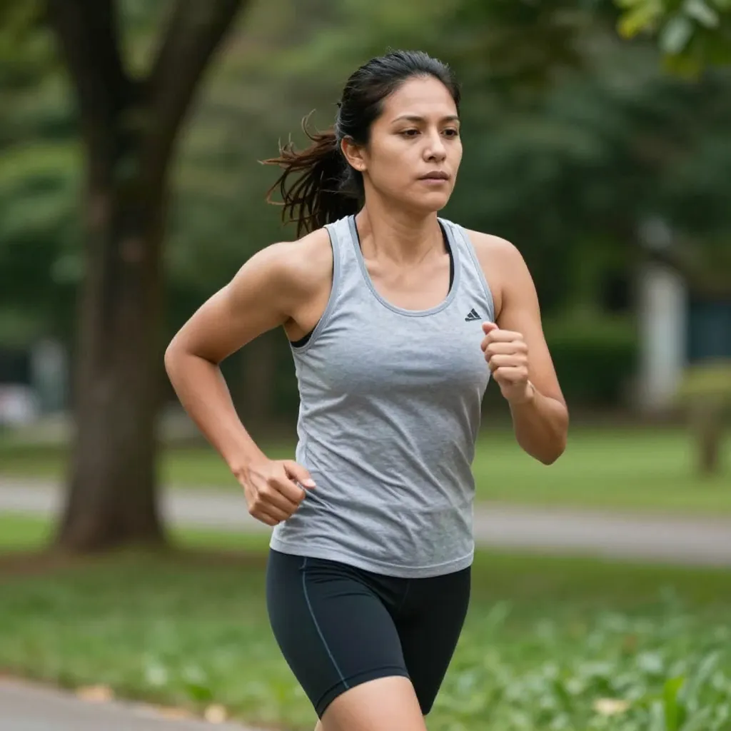 Persona haciendo ejercicio al aire libre para la salud del corazón