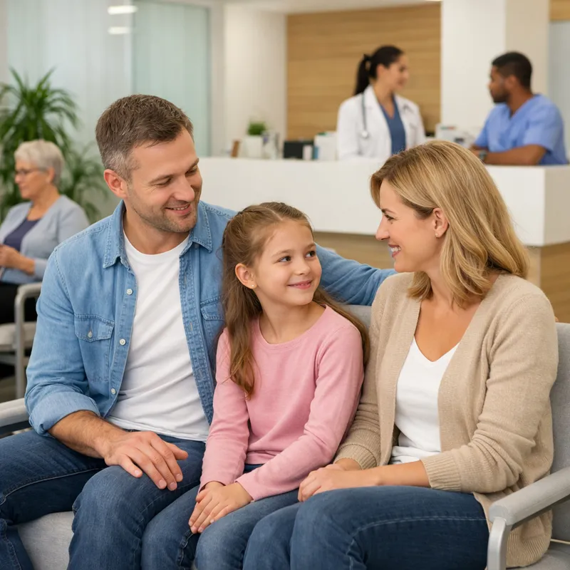 Sala de espera de clínica moderna