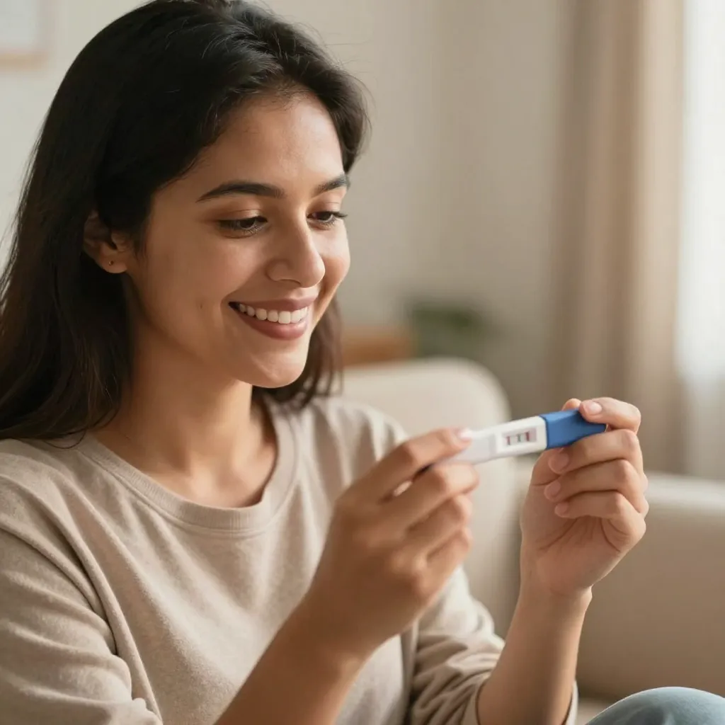 Mujer latina sonriendo con esperanza, representando los buenos resultados de los tratamientos de fertilidad