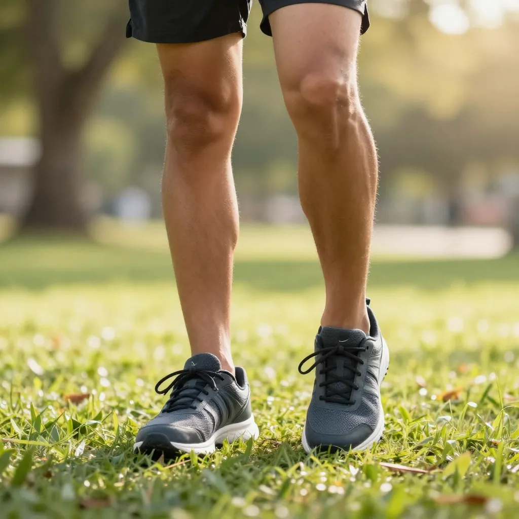 Persona realizando ejercicio moderado en parque para cuidar salud cardiovascular