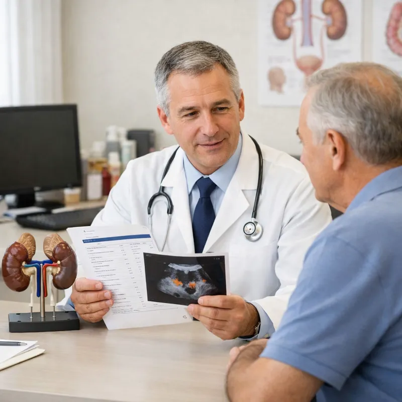 Consulta con nefrólogo para evaluación renal