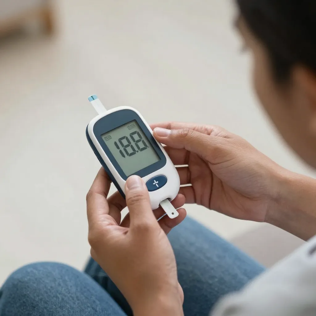 Simulacion visual de como ve una persona con retinopatia diabetica avanzada, mostrando manchas oscuras y areas borrosas en el campo visual