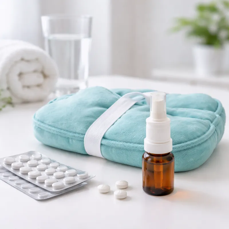 Spray nasal y compresas para alivio sinusal