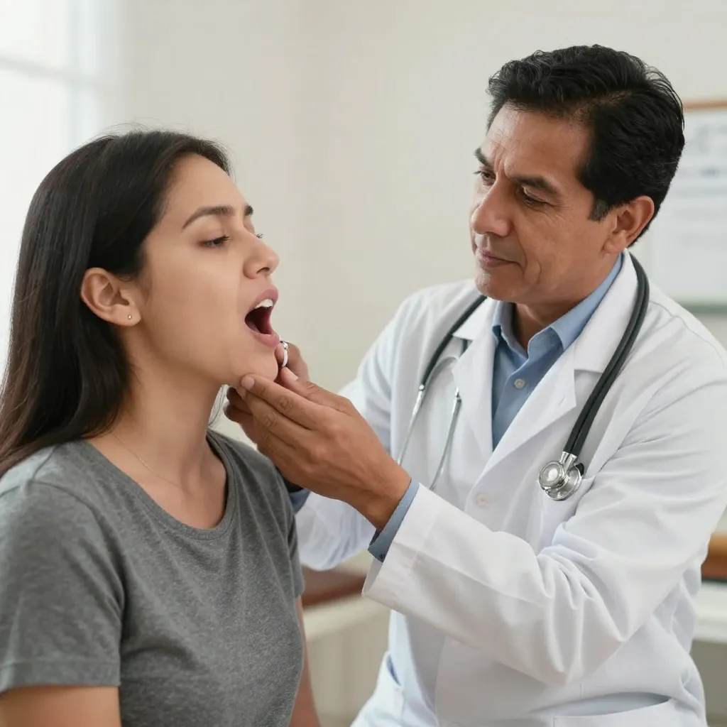 Consulta médica por tos persistente