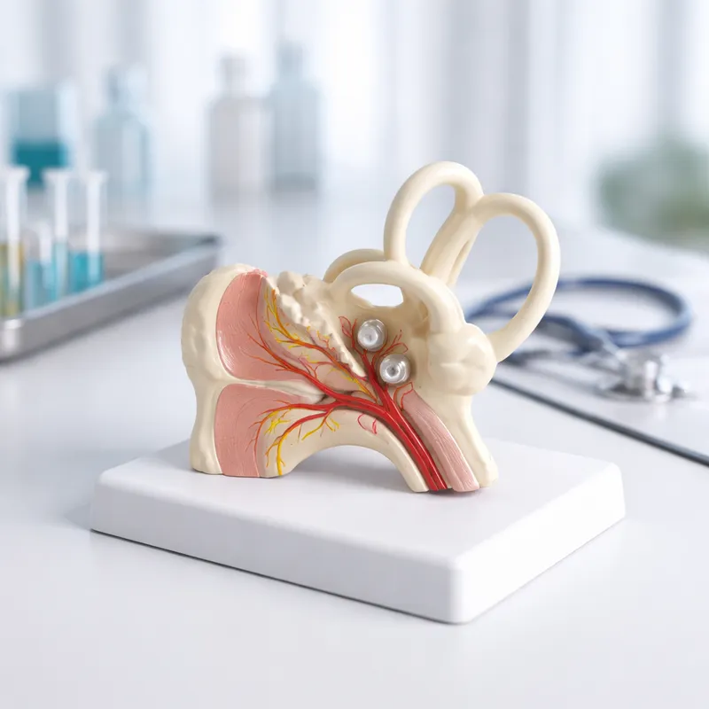 Representación del oído interno y el sistema vestibular