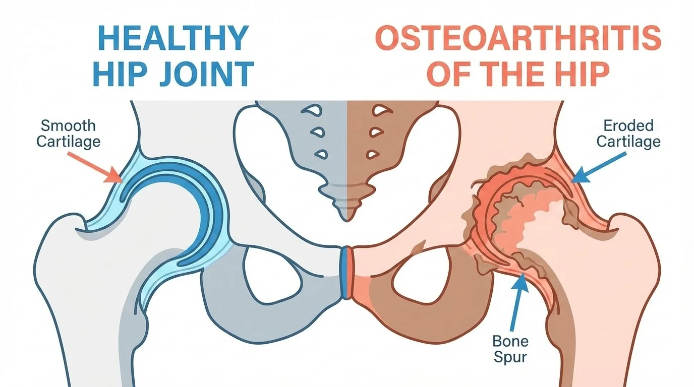 Coxartrosis o Artrosis de Cadera: Síntomas, Causas y Tratamiento