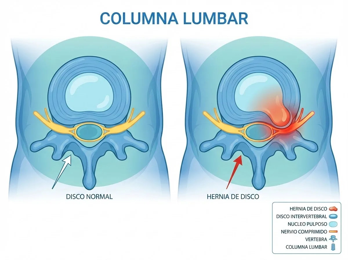 Hernia de Disco Lumbar: Síntomas, Causas y Tratamiento Completo