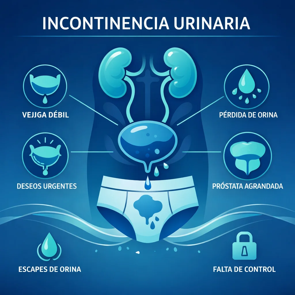 Incontinencia Urinaria: Tipos, Evaluación y Soluciones Médicas