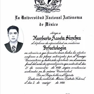 Foto de Dr. Humberto Acosta Sánchez, Infectología en Puebla