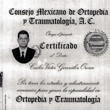 Foto de Dr. Carlos Víctor González Orozco, Ortopedia y Traumatología en Hermosillo